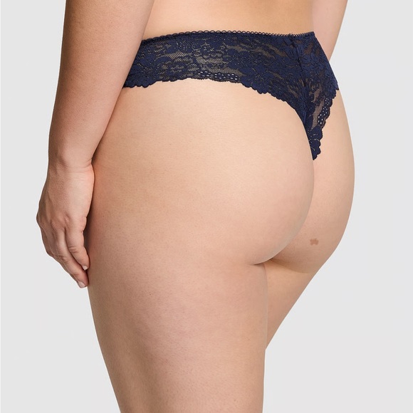 PINK Victoria’s Secret No-Show Thong Panty Midnight Navy Size XL - Picture 3 of 3